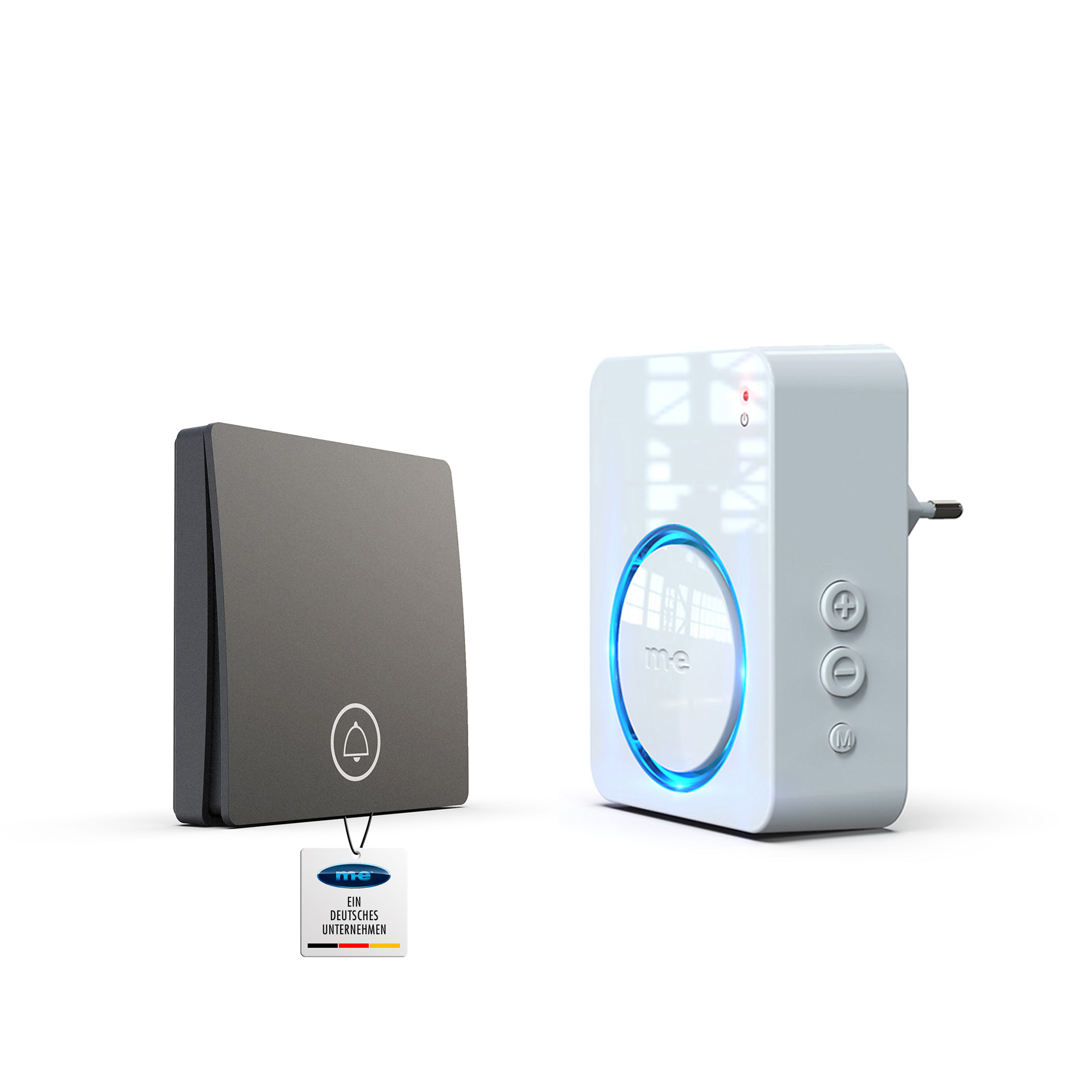 Funk-Türglocke mit Kinetik-Klingeltaster (ohne Batterie)