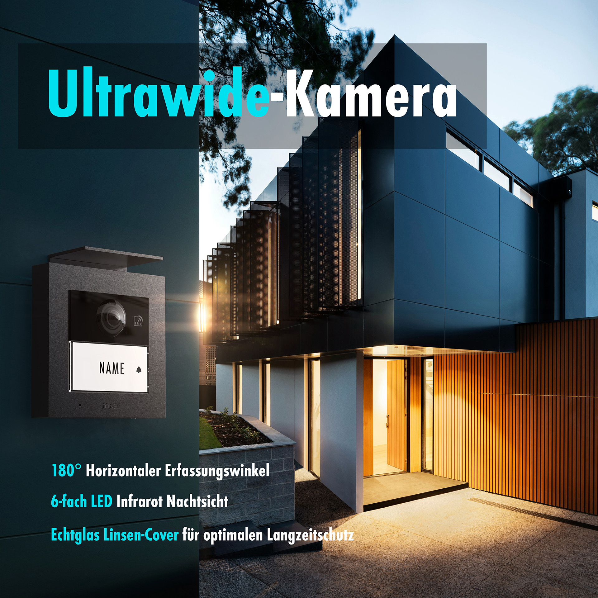 Video-Türsprechanlage VDV-201011-AW mit RFID - Aluminium Außenstation in anthrazit für 1-Familienhaus - 7 Zoll iP-Innenstation in weiß mit App - Türklingel mit Kamera - Türsprechanlage Video für Einfamilienhaus 4-Draht Video-Türsprechanlage VDV-201011-AW mit RFID - Aluminium Außenstation in anthrazit für 1-Familienhaus - 7 Zoll iP-Innenstation in weiß mit App - Türklingel mit Kamera - Türsprechanlage Video für Einfamilienhaus 4-Draht