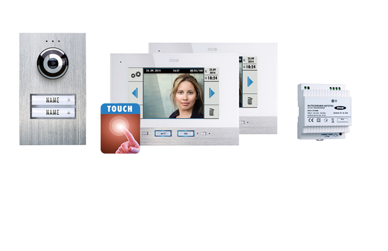VDV-627-TW_800px 2-Fam.-Haus-Set Compact m. TOUCH-Innenstation & Bildspeicher, 7"