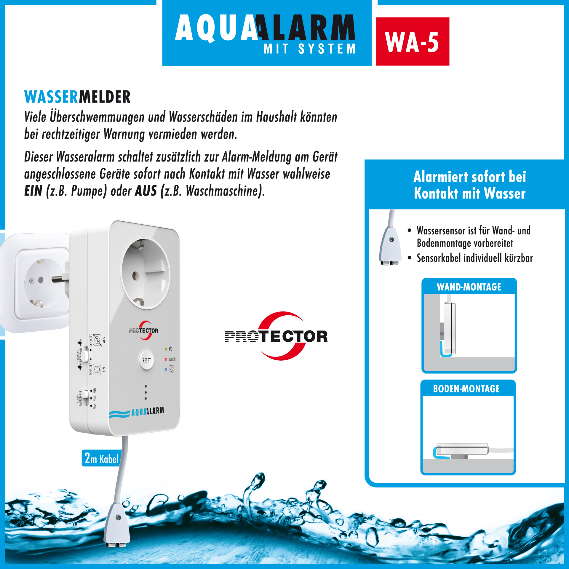 WASSERMELDER, 2-fache Sicherheit WASSERMELDER, 2-fache Sicherheit