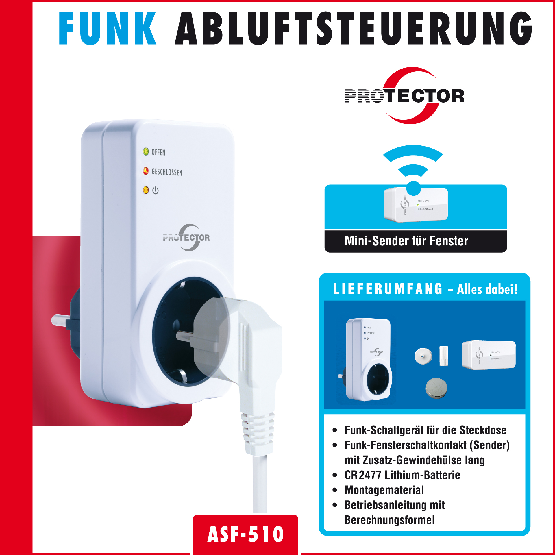 Funk-Abluftsteuerung ASF-510 Funk-Abluftsteuerung ASF-510
