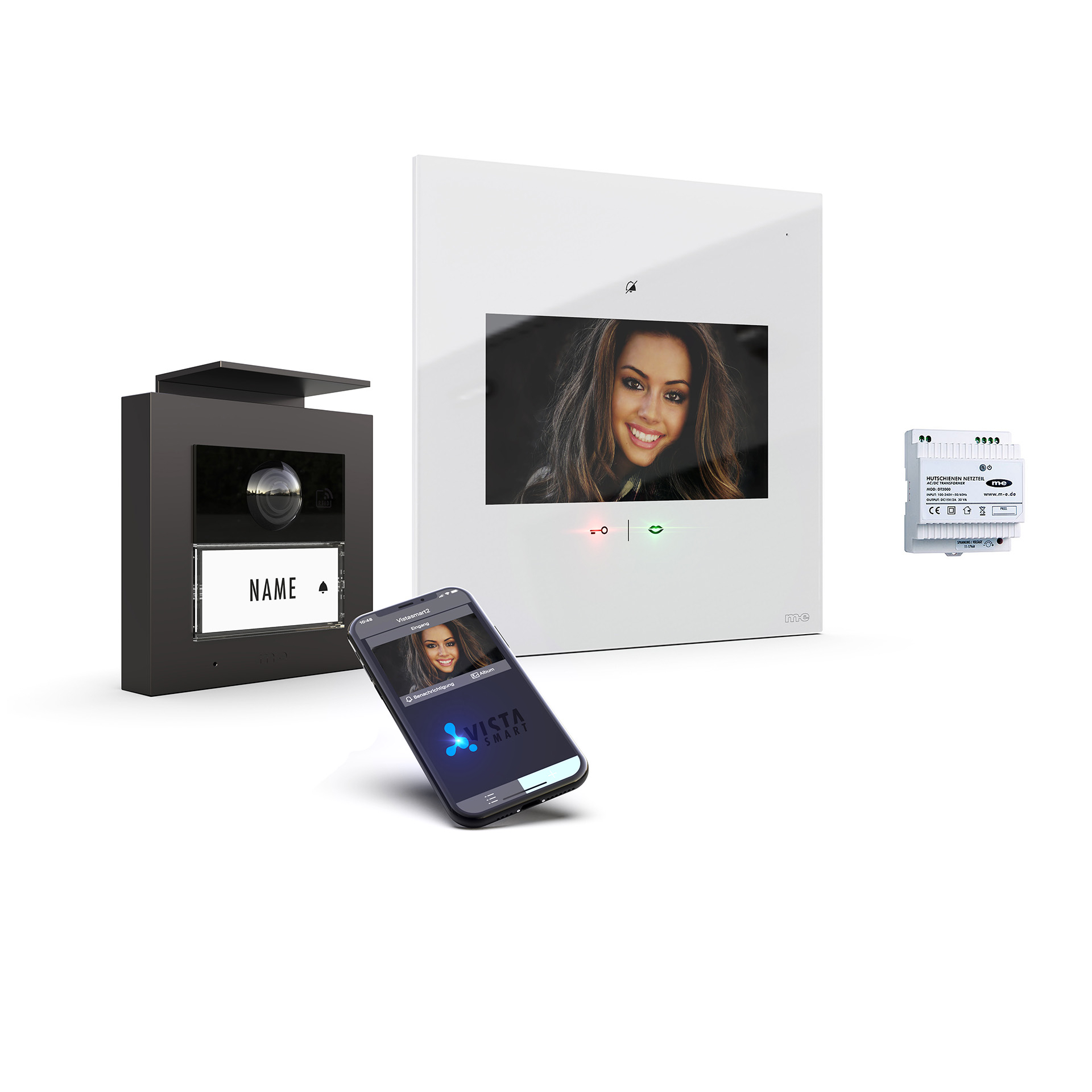 Video-Türsprechanlage VDV-201011-AW mit RFID - Aluminium Außenstation in anthrazit für 1-Familienhaus - 7 Zoll iP-Innenstation in weiß mit App - Türklingel mit Kamera - Türsprechanlage Video für Einfamilienhaus 4-Draht Video-Türsprechanlage VDV-201011-AW mit RFID - Aluminium Außenstation in anthrazit für 1-Familienhaus - 7 Zoll iP-Innenstation in weiß mit App - Türklingel mit Kamera - Türsprechanlage Video für Einfamilienhaus 4-Draht
