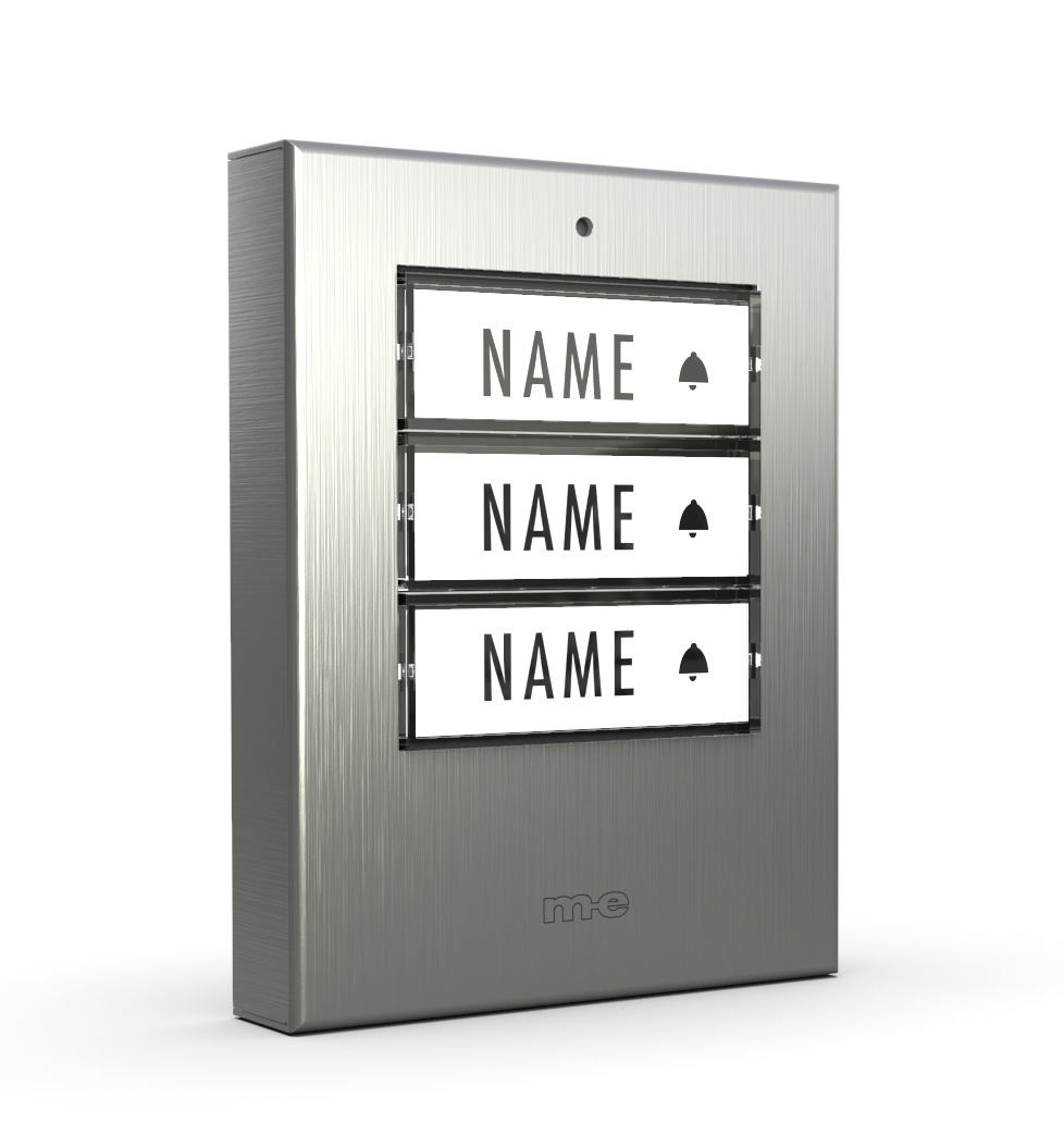 Klingeltaster, beleuchtet 1, 2, 3-Familienh. Kunststoff oder Edelstahl (AP) Klingeltaster, beleuchtet 1, 2, 3-Familienh. Kunststoff oder Edelstahl (AP)