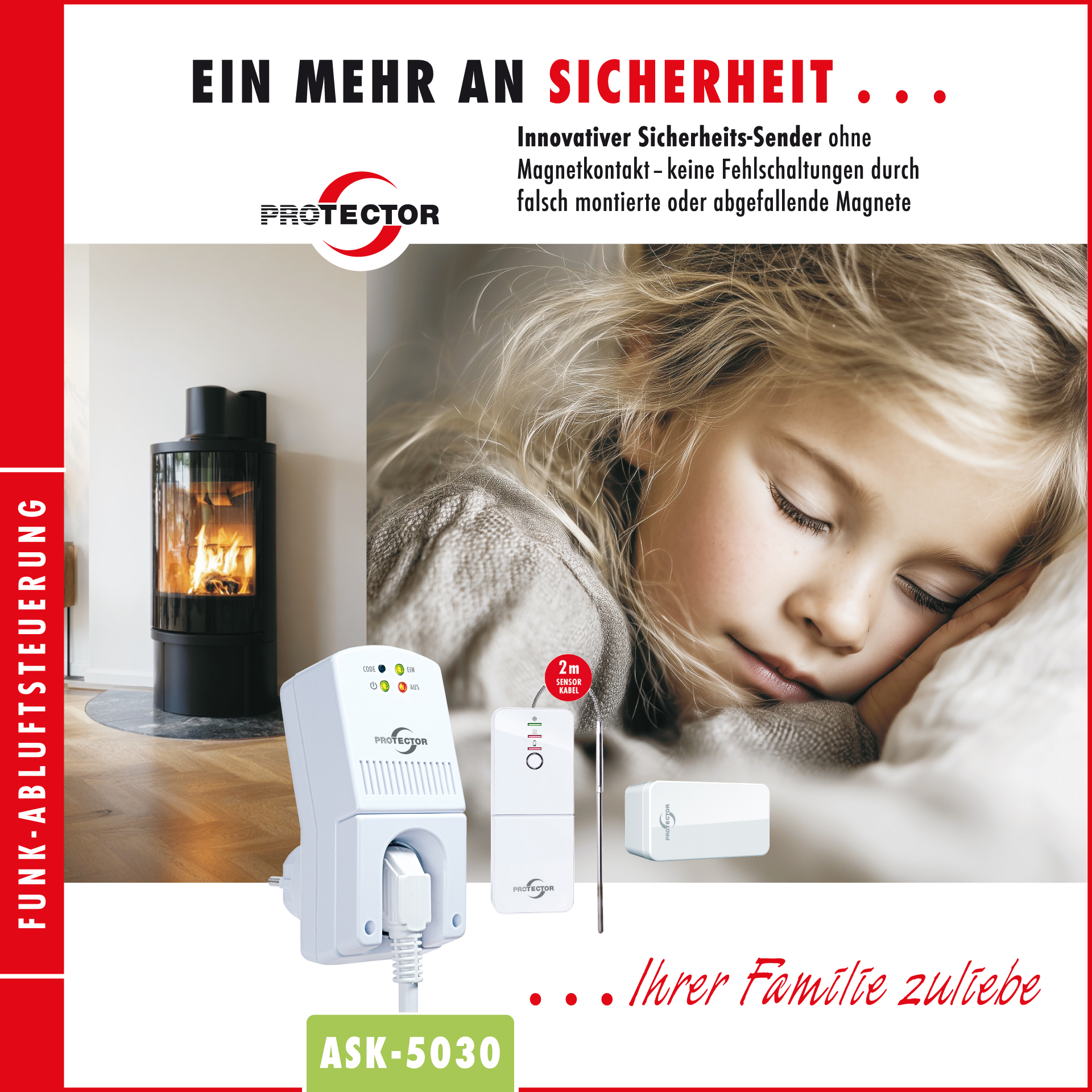 Funk-Abluftsteuerung THERMO mit Kinetik-Fenstersender