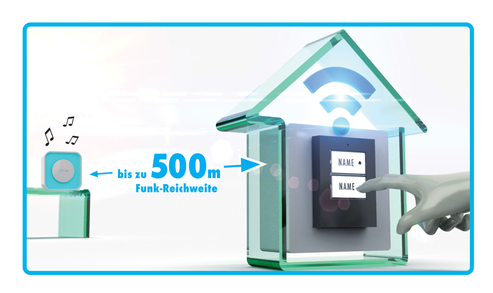 Bell-510-RX-mobil-500m "Aus Kabel mach Funk" - Converter-Set MINI mit mobilem CUBE-Funkempfänger