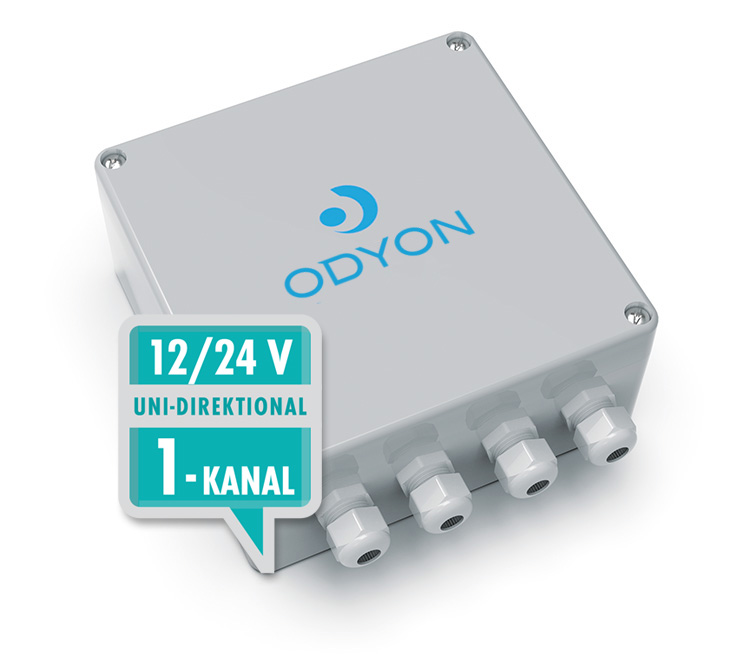 ODYON-Wand-RX-hell_1200px-Button_1CH-24V-uni Wandempfänger 12/24V, 1-Kanal