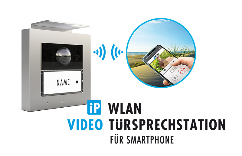 iP WLAN / LAN Video Türsprechstation RFID ALU 1-Fam.-Haus (AP) Farbe silber, anthrazit oder weiß