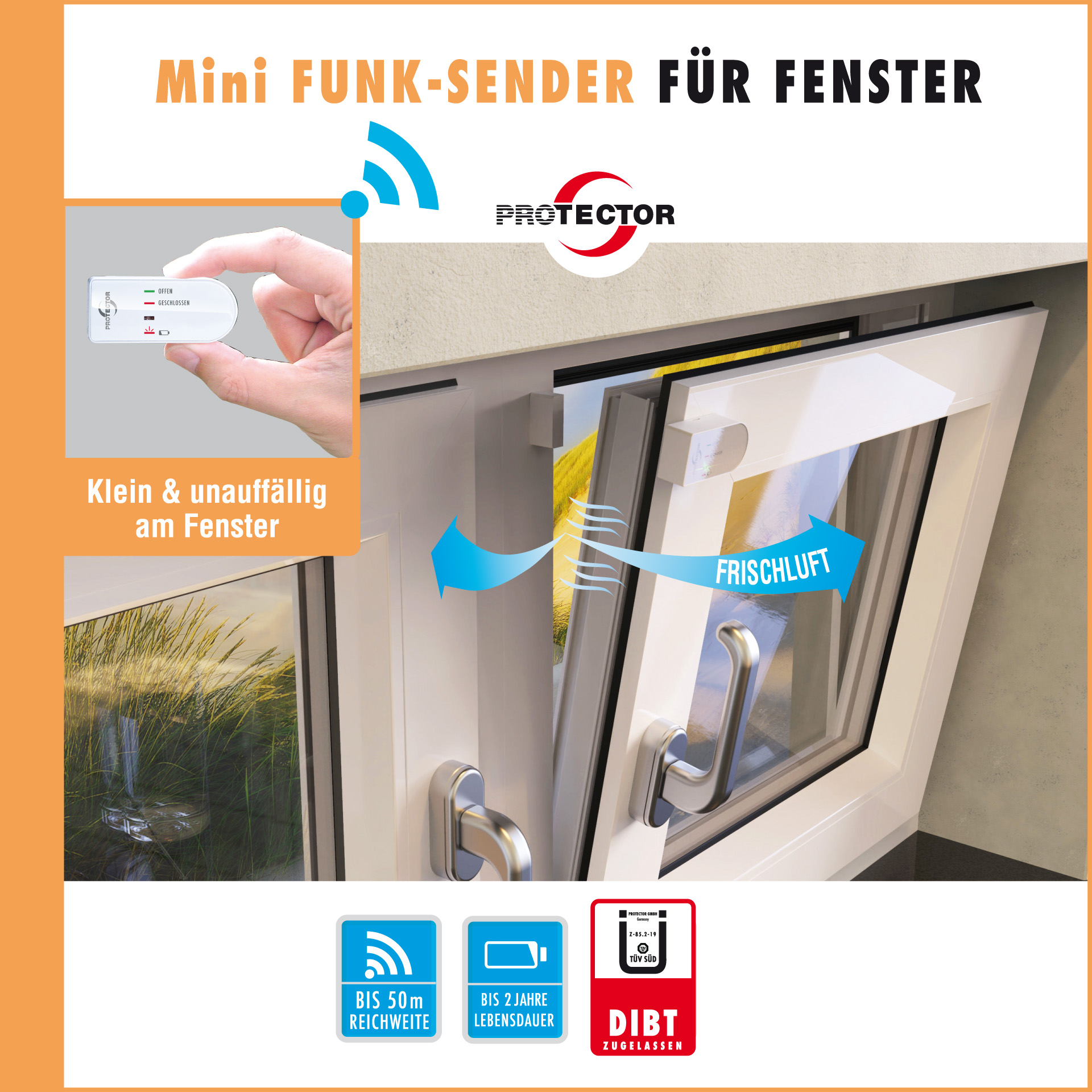 Funk-Abluftsteuerung AS-7030 mit DIBt-Zulassung – Fensterkontaktschalter für Dunstabzugshauben. Inklusive Ofen-Sender mit Temperaturfühler. Funk-Abluftsteuerung AS-7030 mit DIBt-Zulassung – Fensterkontaktschalter für Dunstabzugshauben. Inklusive Ofen-Sender mit Temperaturfühler.