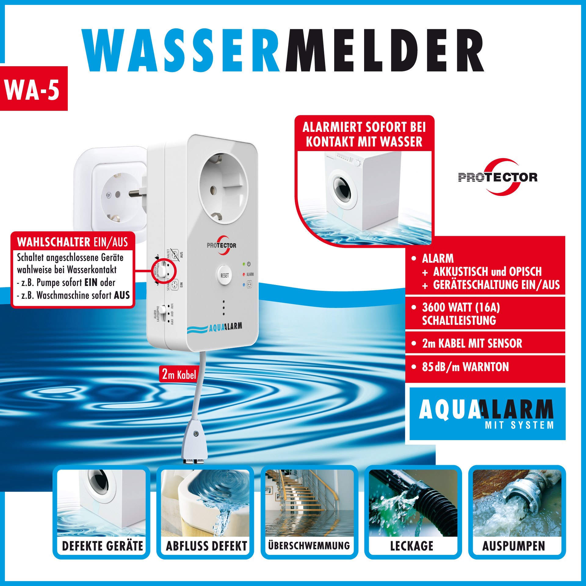 WASSERMELDER, 2-fache Sicherheit WASSERMELDER, 2-fache Sicherheit