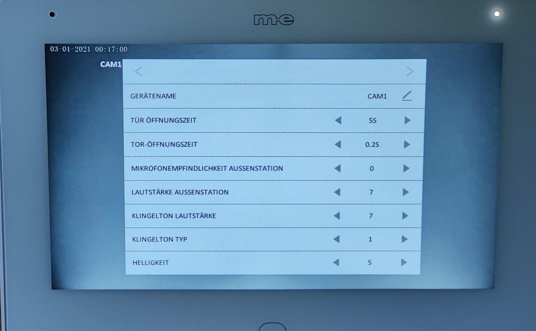 Einstellungen Außeneinheit