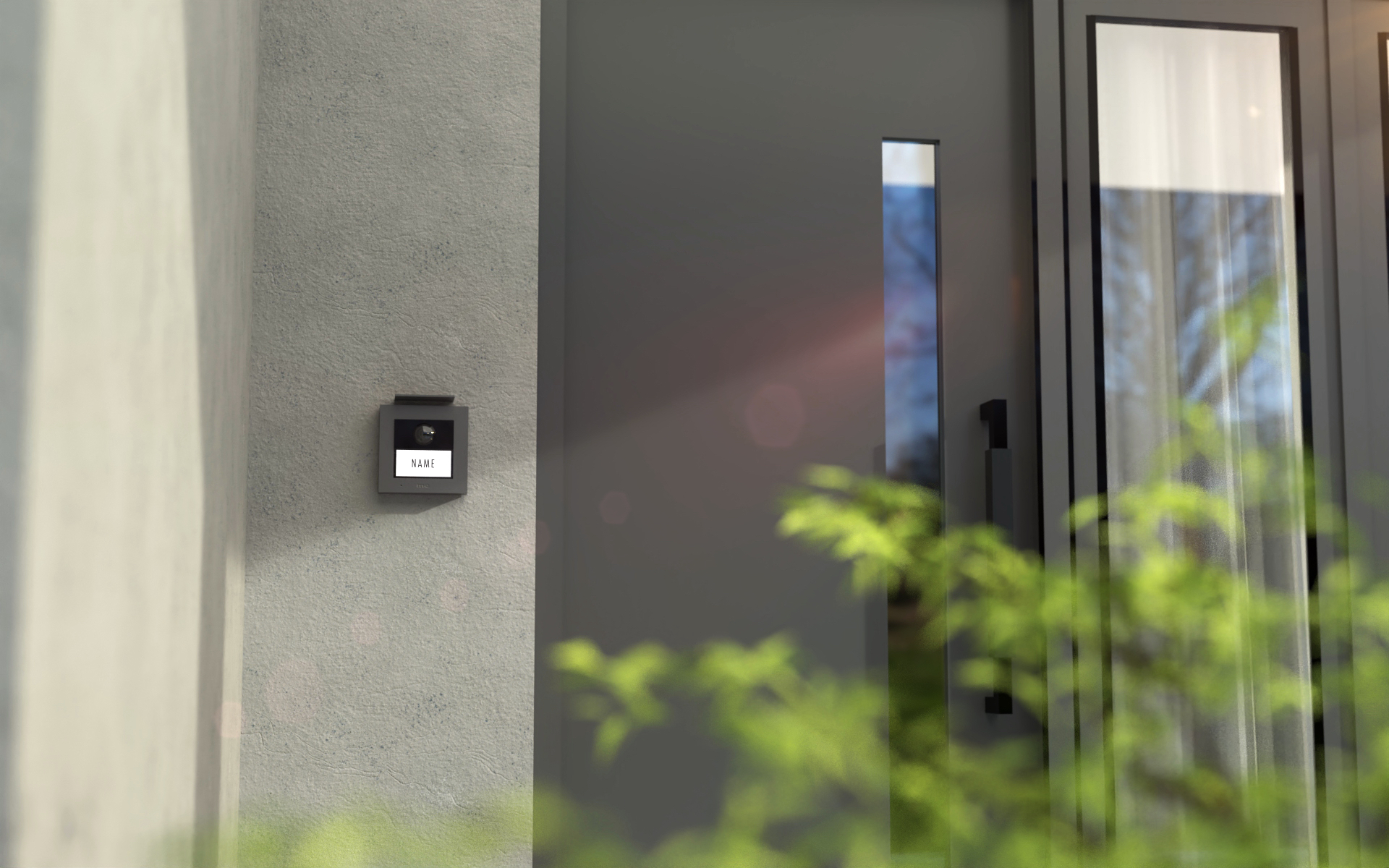 VS-21-A-Villa-mit-Ahorn-1-Frontseite-Fin1-Kor2 iP WLAN / LAN Video Türsprechstation RFID ALU 1-Fam.-Haus (AP) Farbe silber, anthrazit oder weiß