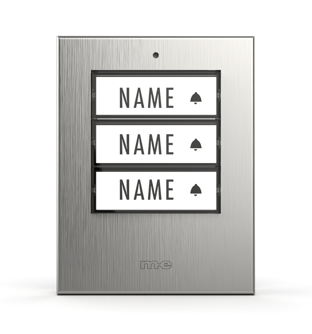 Klingeltaster, beleuchtet 1, 2, 3-Familienh. Kunststoff oder Edelstahl (AP) Klingeltaster, beleuchtet 1, 2, 3-Familienh. Kunststoff oder Edelstahl (AP)