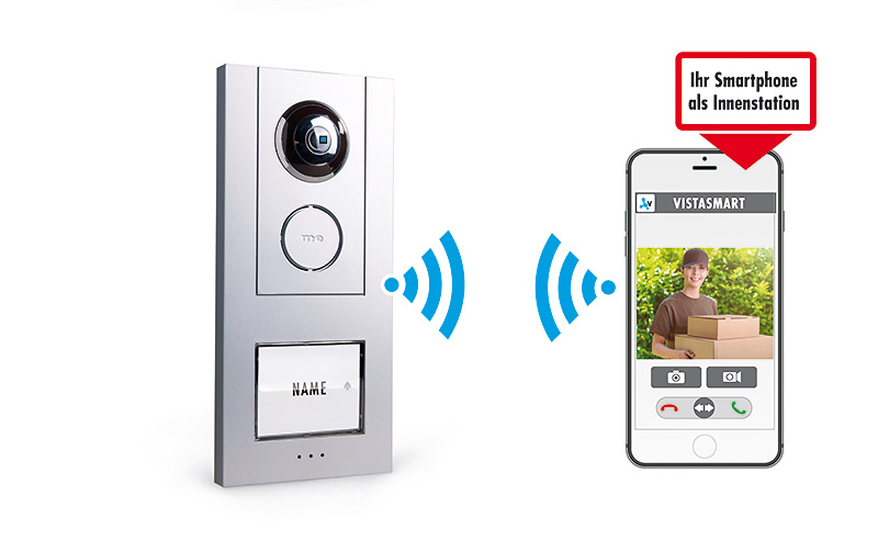 iP Video WLAN Türsprechstation für Smartphone, 1-Fam.-Haus