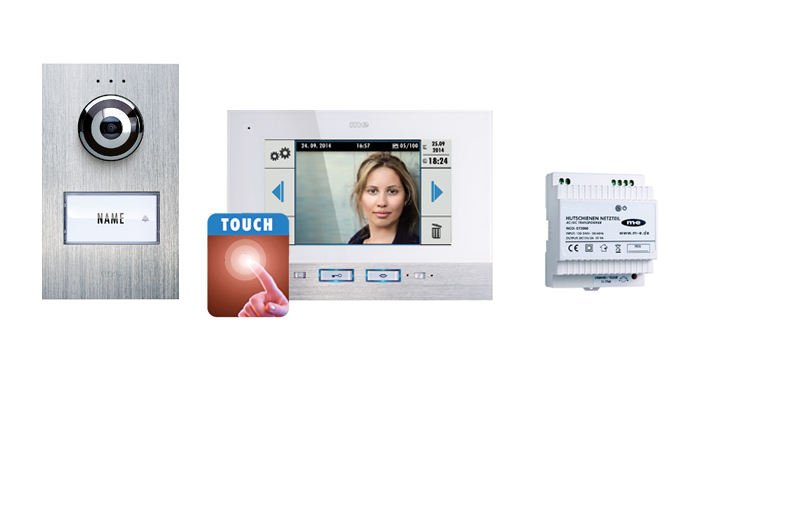 VDV-617-TW_800px 1-Fam.-Haus-Set Compact m. TOUCH-Innenstation & Bildspeicher, 7"